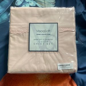 Pale Pink Microfiber Sheet Set